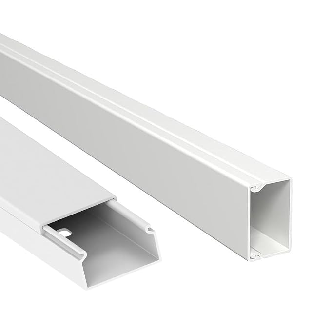 Weinmann and Schanz white cable trunking of 40 by 60 mm in two-metre lengths