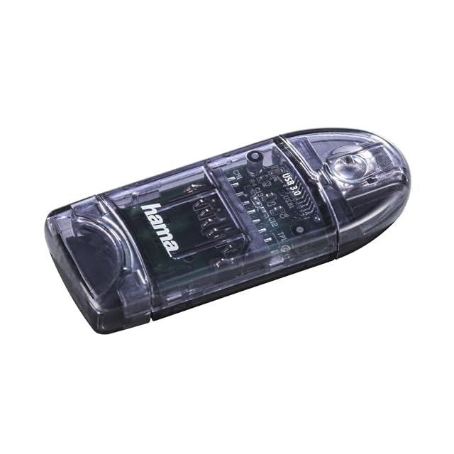 Hama compact 6-in-1 card reader with an SD slot, a microSD slot and a direct USB plug