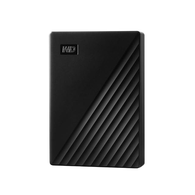 WD My Passport 5 TB portable external hard drive in black