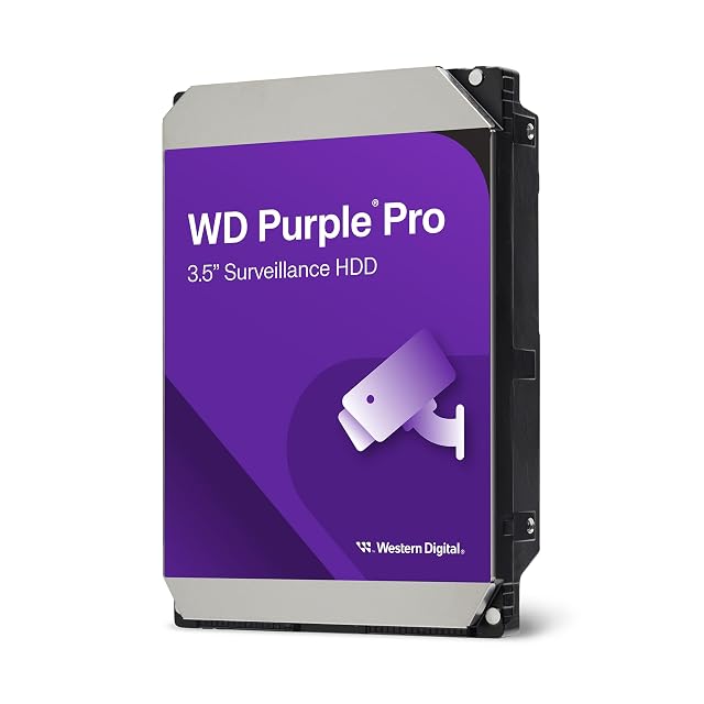 WD Purple Pro 8 TB 3.5-inch internal hard drive with a SATA connector