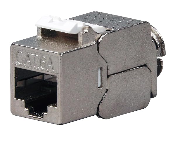 BIGtec Cat 6a shielded keystone module in zinc die-cast with a snap-in cover
