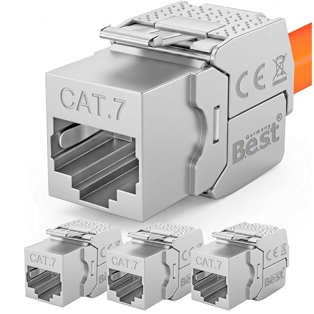 Germany B.e.s.t Cat 7 shielded keystone module with a full metal body