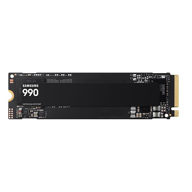 Samsung SSD 990 1 TB internal M.2 NVMe drive on PCIe 4.0 with four lanes