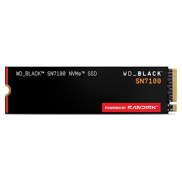 SanDisk WD_Black SN7100 1 TB NVMe solid-state drive on PCIe Gen 4