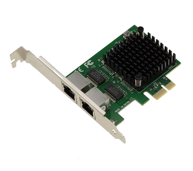 KALEA-INFORMATIQUE dual-port 2.5G PCIe network controller card with two RJ45 sockets