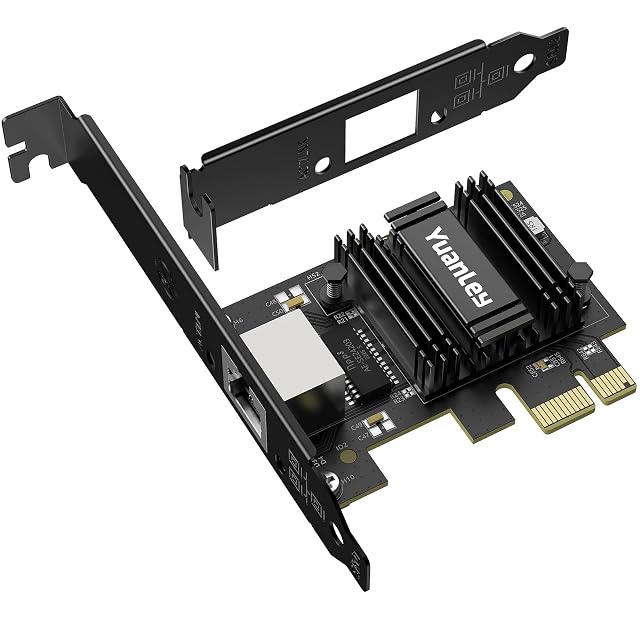 YuanLey 2.5G PCI Express Ethernet adapter card with a heatsink and an RJ45 socket