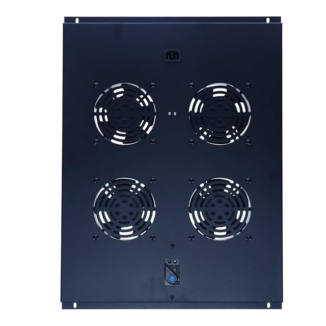 DSIT black four-fan cooling unit for a deep server cabinet