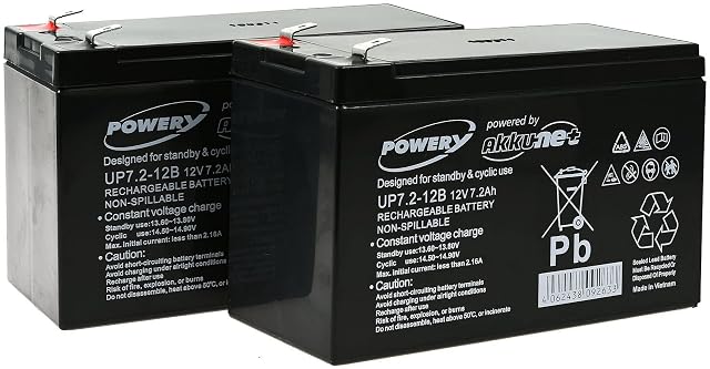 akku-net black sealed lead-acid replacement battery of 12 V for an APC Smart-UPS