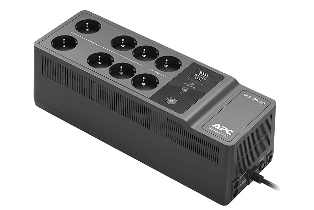 APC Back-UPS BE850G2-GR 850 VA uninterruptible power supply with eight Schuko sockets
