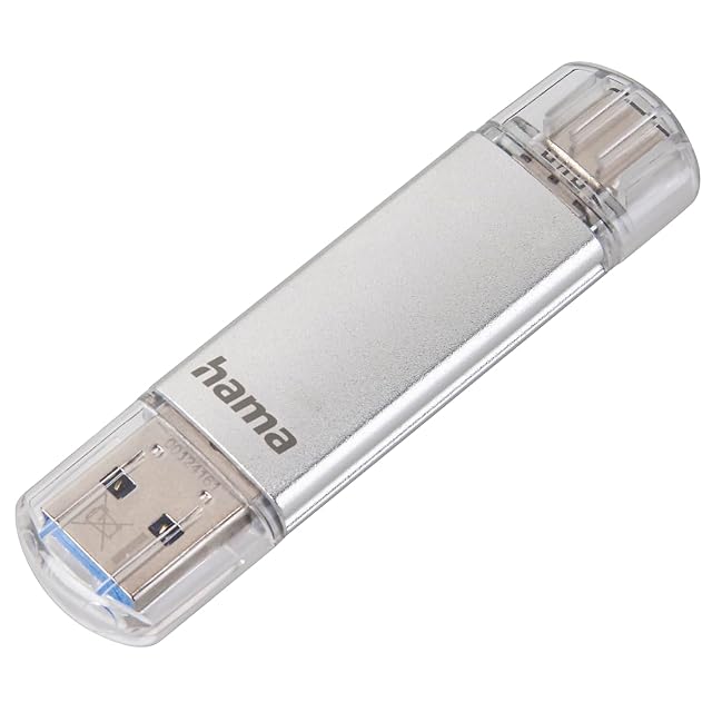 Hama C-Laeta 128 GB flash drive with a metal body and a USB Type-C plug