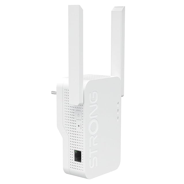 STRONG white dual-band Wi-Fi 6 repeater with two adjustable external antennas